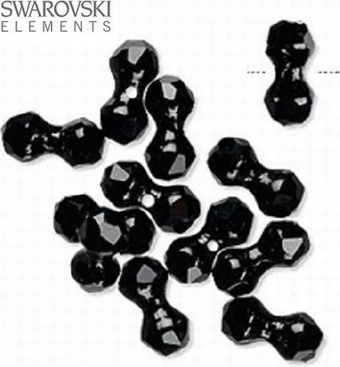 Swarovski Elements Modular Kralen 11x6mm Jet