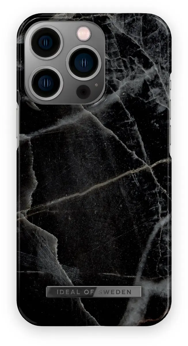 iDeal of Sweden Fashion Case iPhone 13 Pro Black Thunder Marble