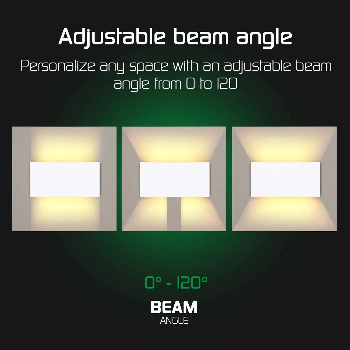 LEDVION 4x Wandlamp 9,5W 3000K IP54 - Wit