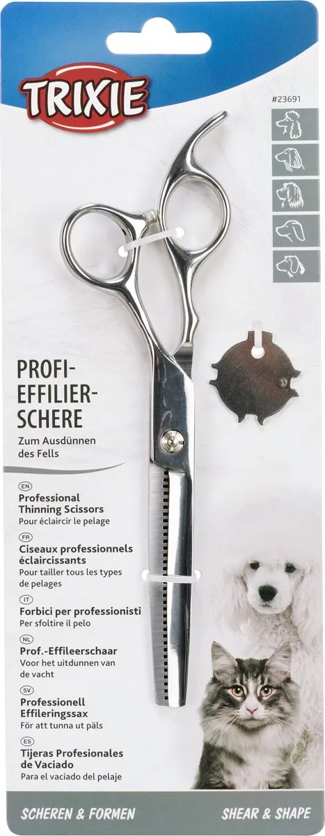Trixie Effileerschaar Enkelzijdig 18cm - Transparant