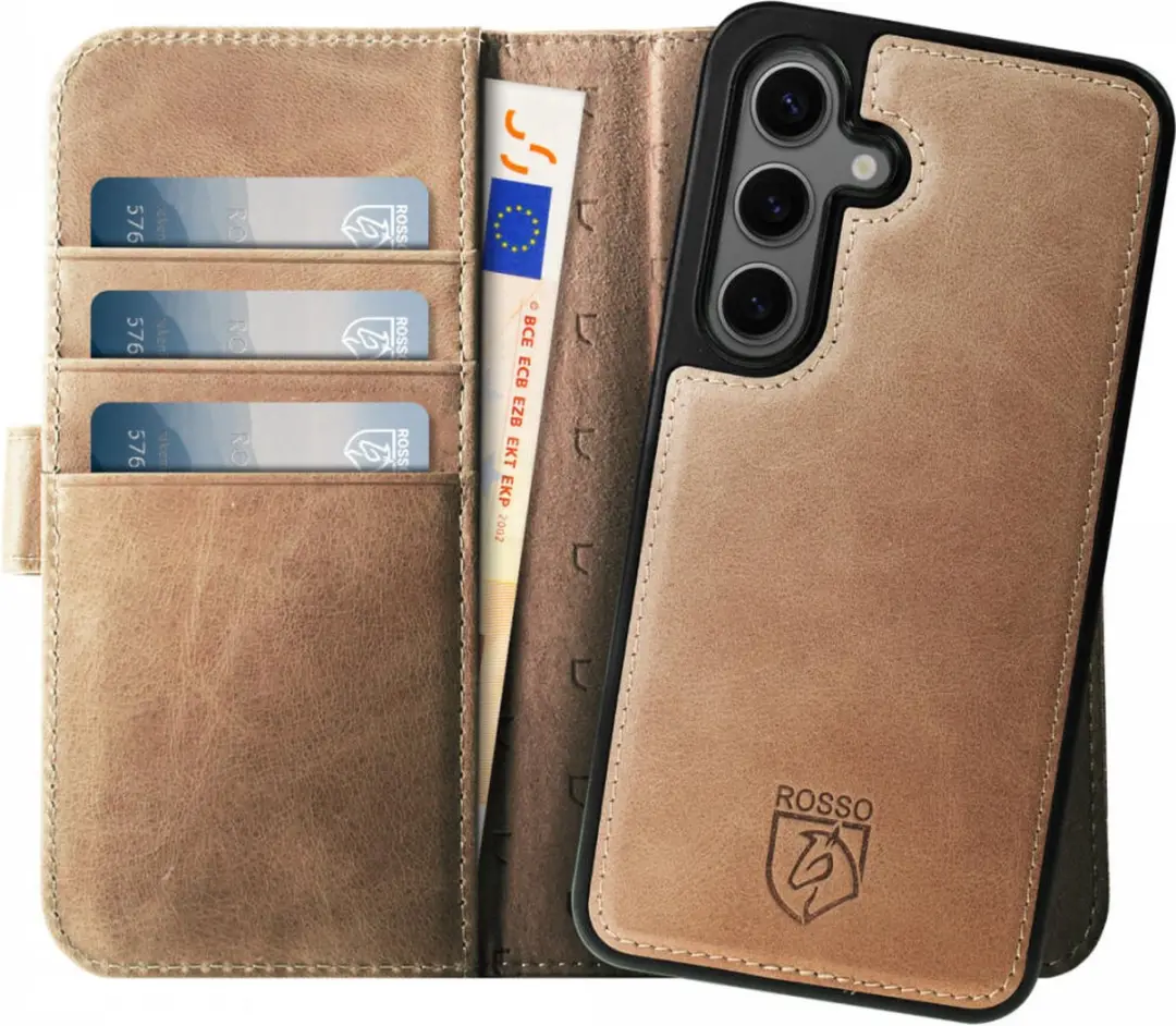 Rosso Elite Hoesje Samsung Galaxy S24 Plus MagSafe Lichtbruin - afbeelding 2 van 6