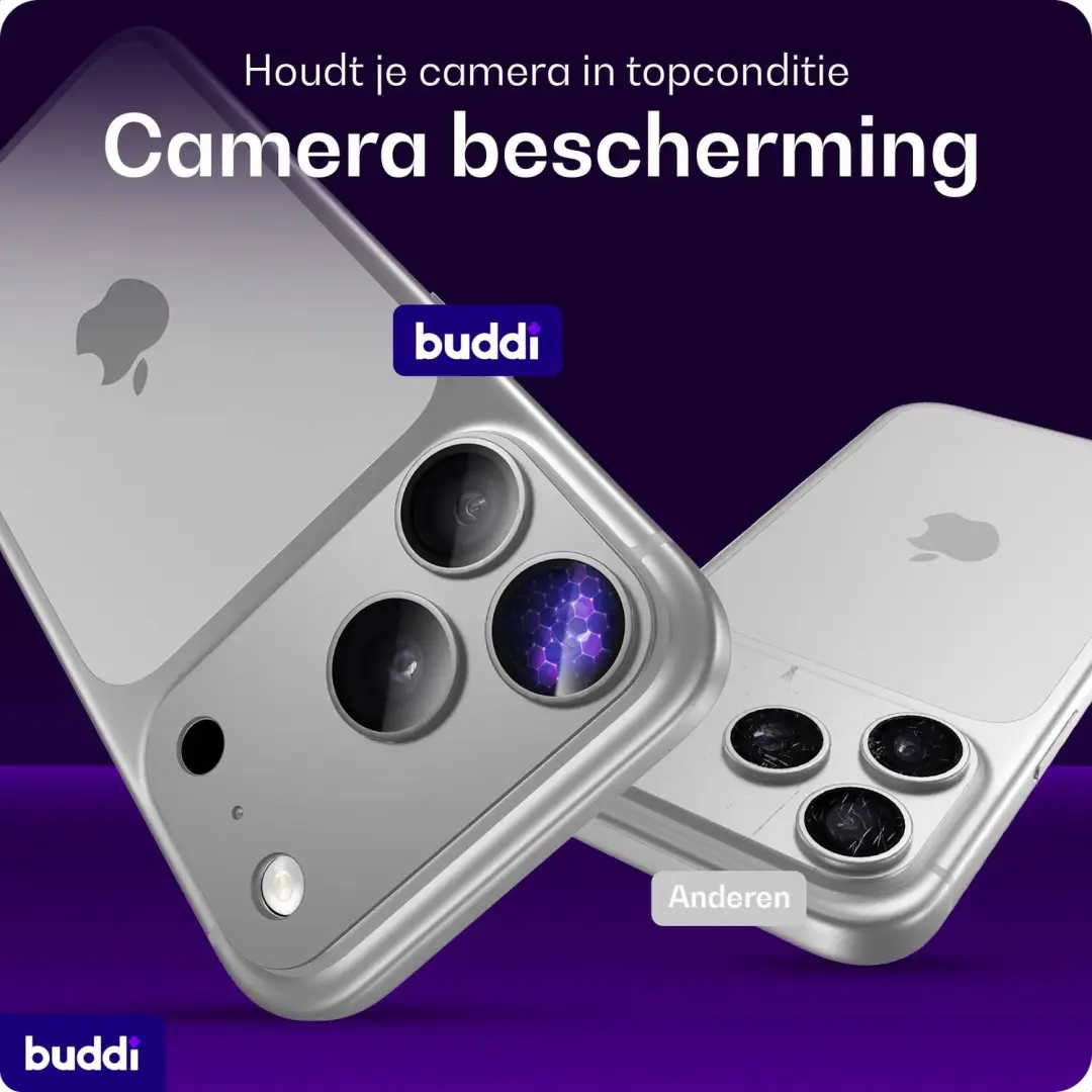 Buddi Focus Camera Protector iPhone 17 Pro Max - Matched Zilver - afbeelding 2 van 6