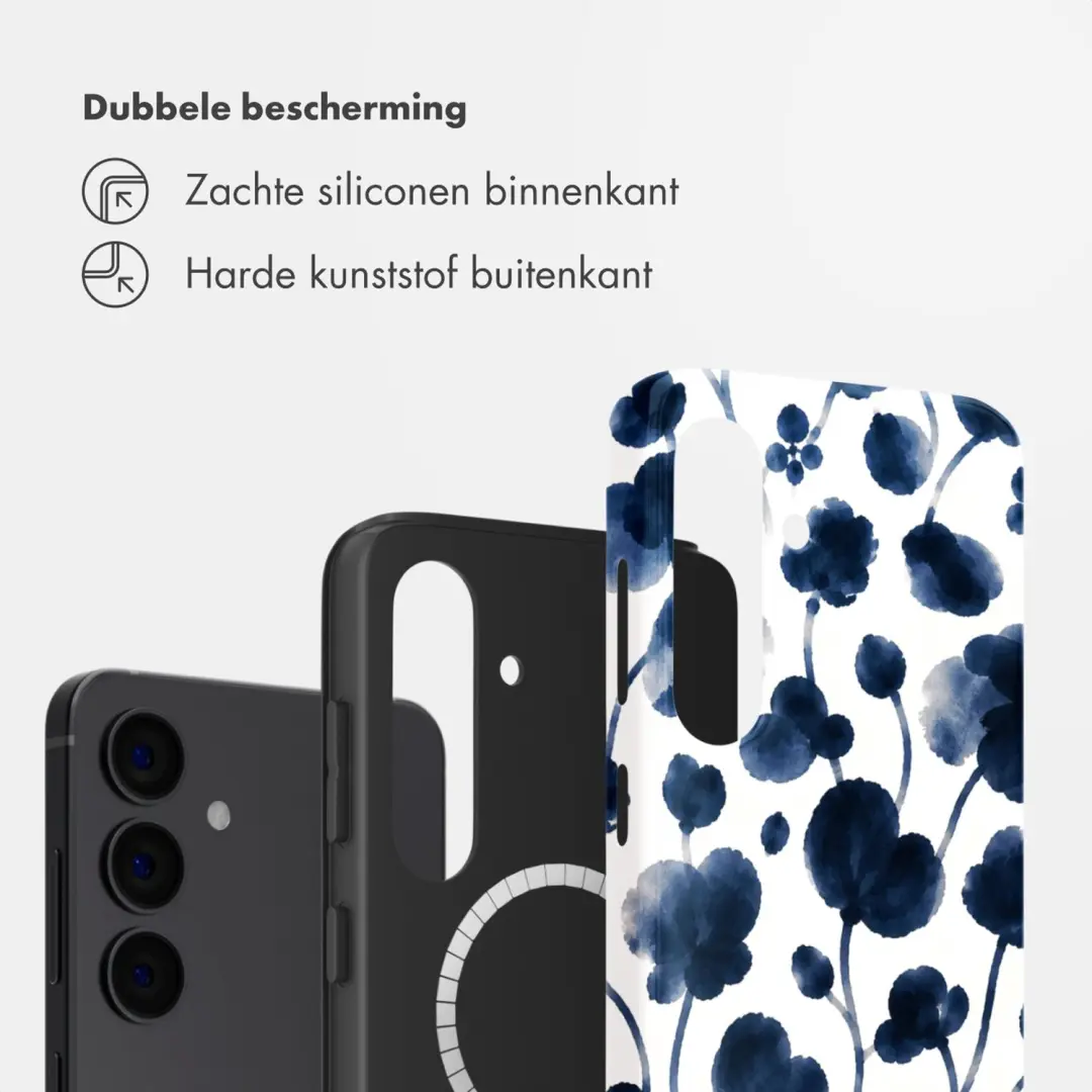 Selencia Vivid Backcover MagSafe Samsung Galaxy S24 Midnight Blossom - afbeelding 2 van 6