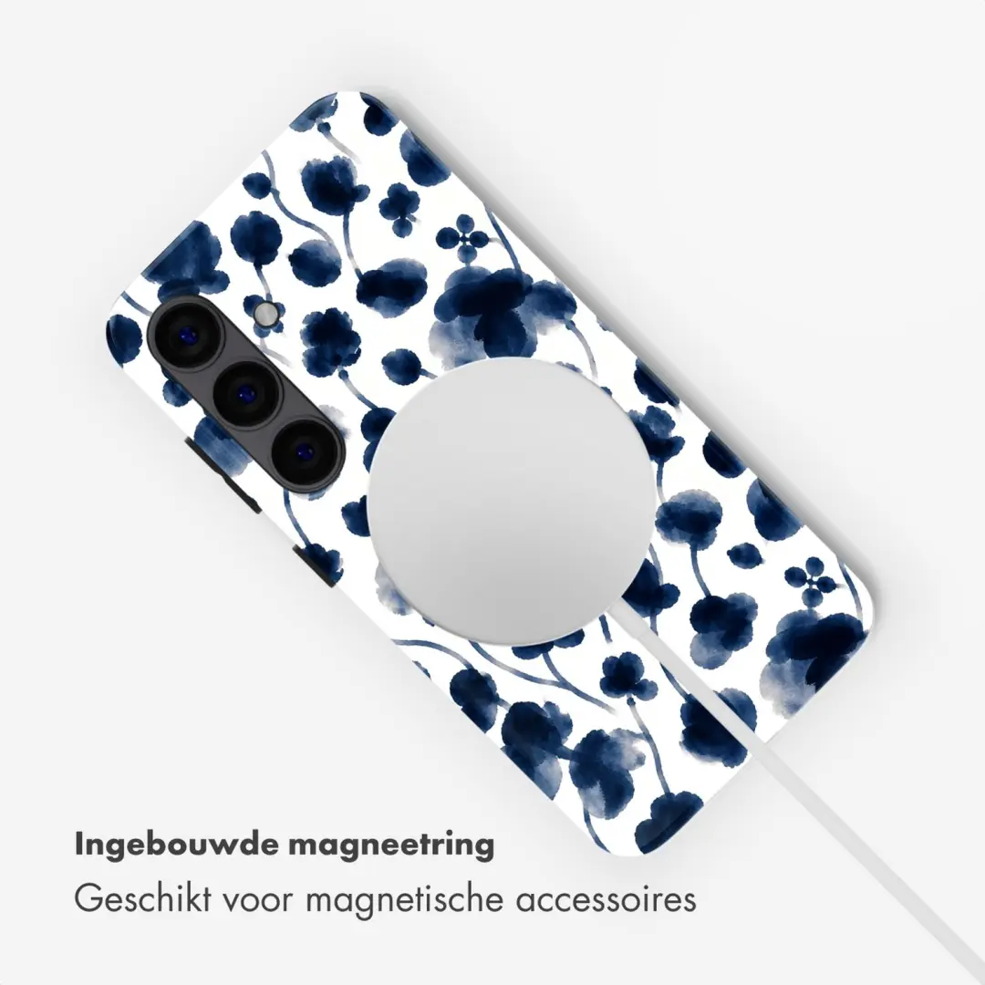 Selencia Vivid Backcover MagSafe Samsung Galaxy S24 Midnight Blossom - afbeelding 6 van 6