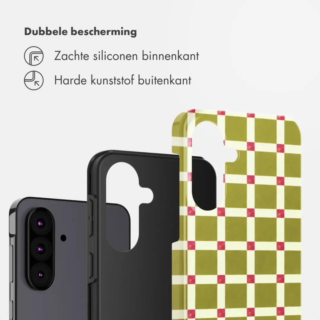 Selencia Check This Olive Hoesje Samsung Galaxy A37 (5G) - afbeelding 2 van 6
