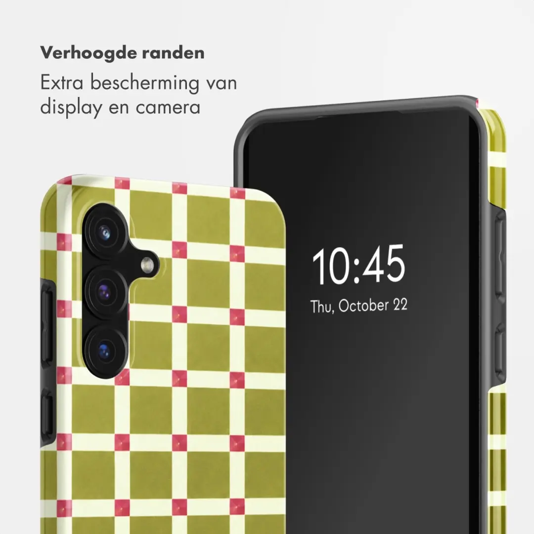 Selencia Check This Olive Backcover Samsung Galaxy S25 FE - afbeelding 4 van 6