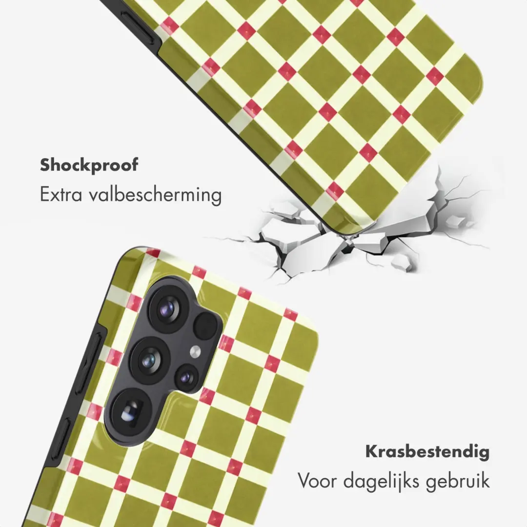 Selencia Check This Olive Hoesje Samsung Galaxy S26 Ultra MagSafe - afbeelding 3 van 6