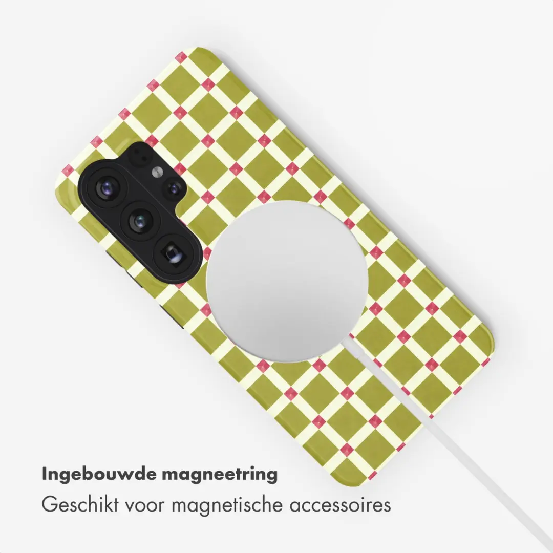 Selencia Check This Olive Hoesje Samsung Galaxy S26 Ultra MagSafe - afbeelding 5 van 6