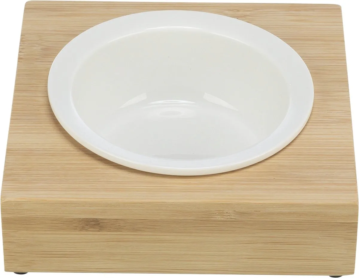Trixie Voerbak Waterbak Keramiek Bamboe 250ml