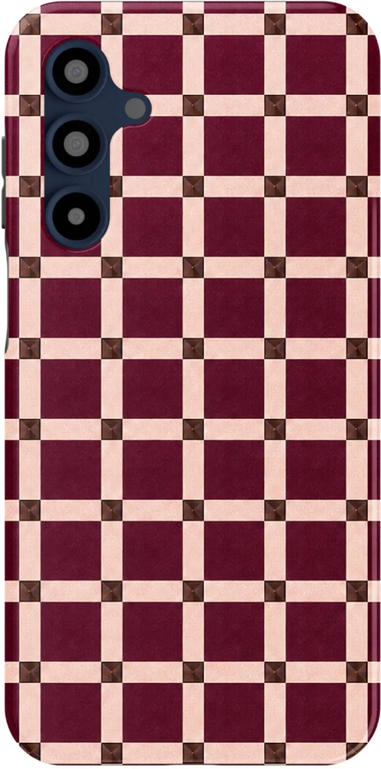 Selencia Check This Burgundy Hoesje Samsung Galaxy A16