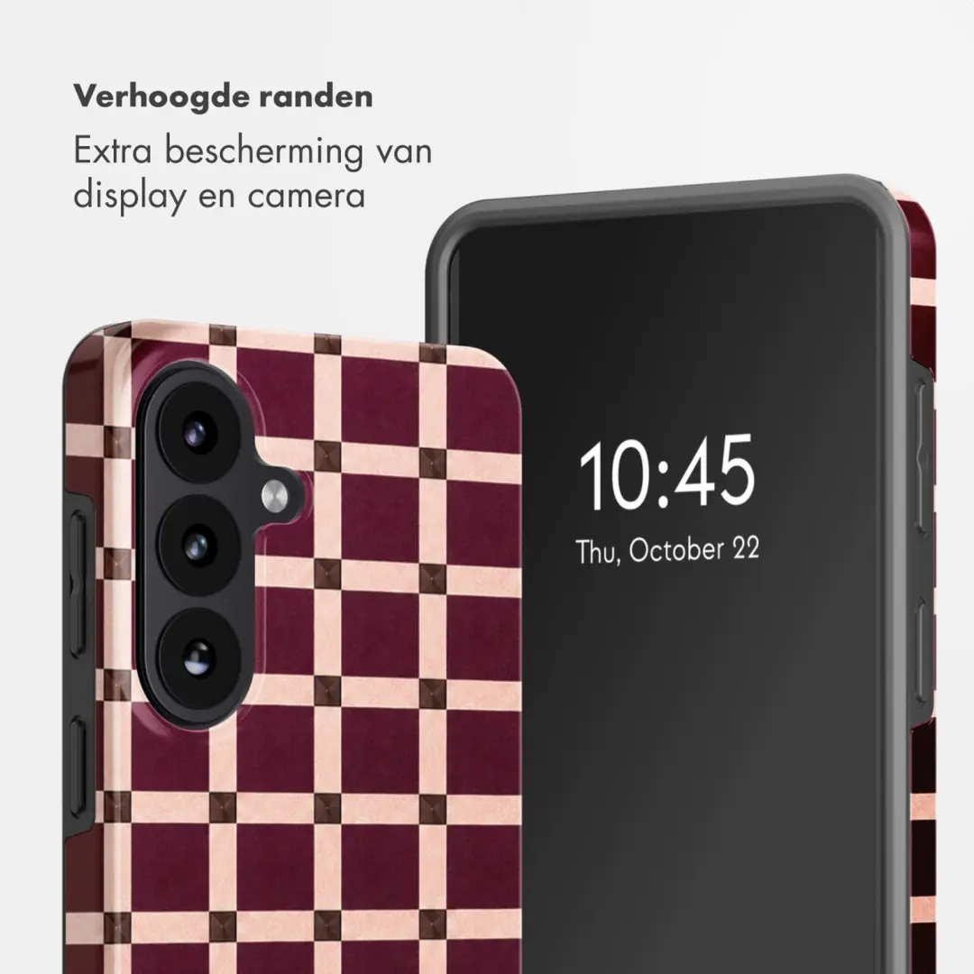 Selencia Check This Burgundy Hoesje Samsung Galaxy S26 FE MagSafe - afbeelding 4 van 6