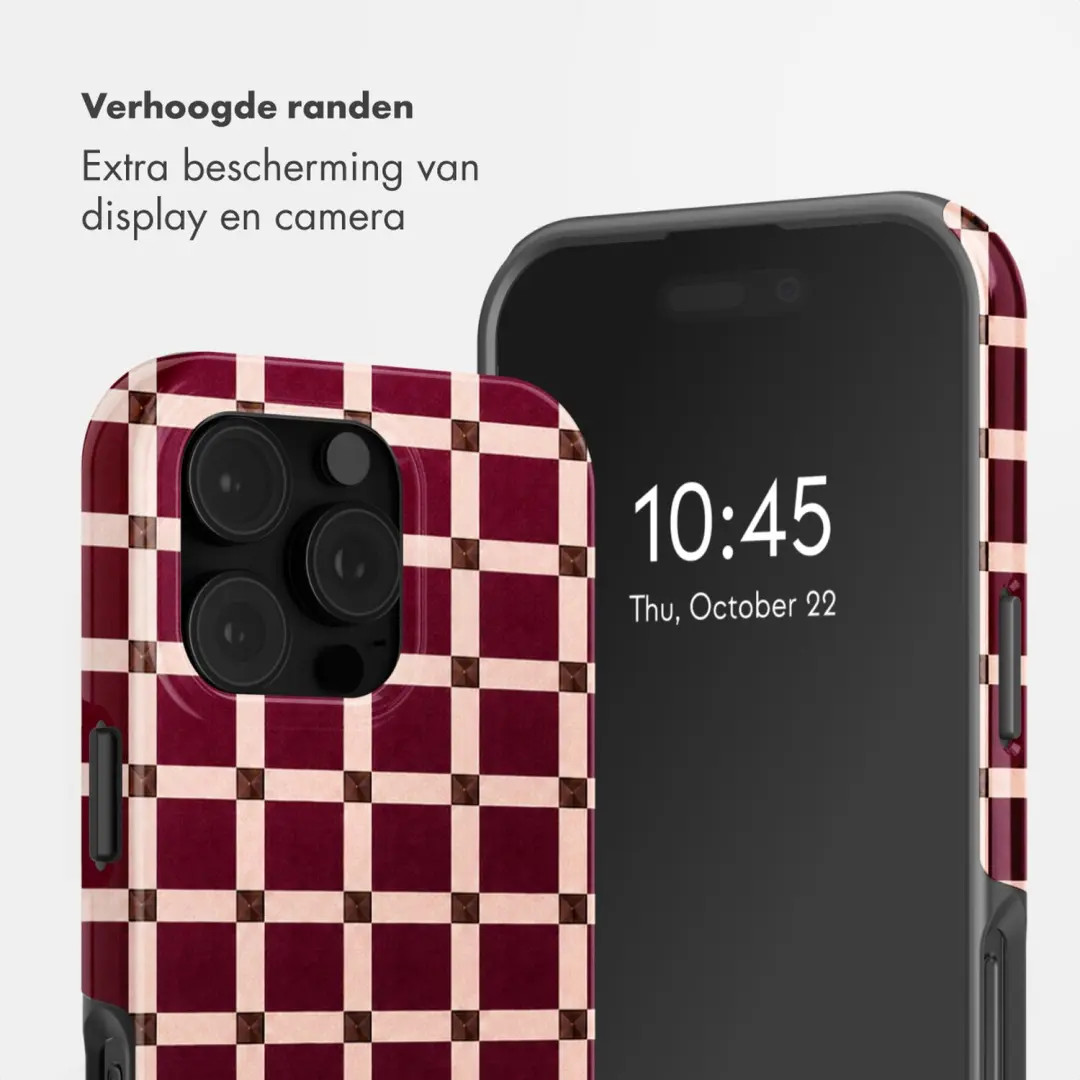 Selencia Check This Burgundy Hoesje iPhone 16 Pro Max MagSafe - afbeelding 4 van 6