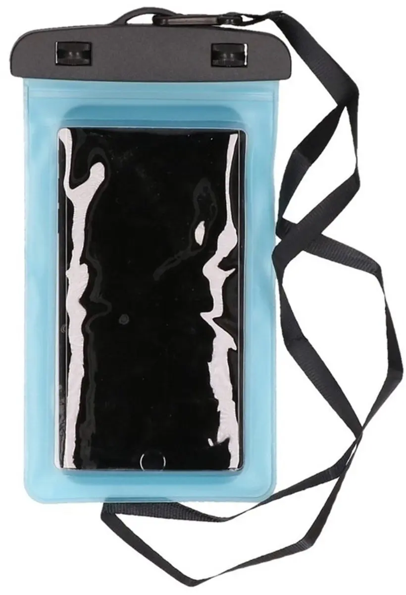 2x Bellatio design waterdicht telefoonhoesje voor alle telefoons blauw
