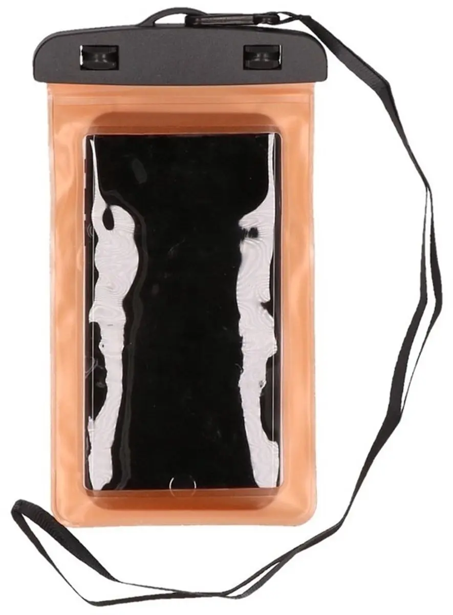 2x Bellatio design waterdicht telefoonhoesje voor alle telefoons oranje