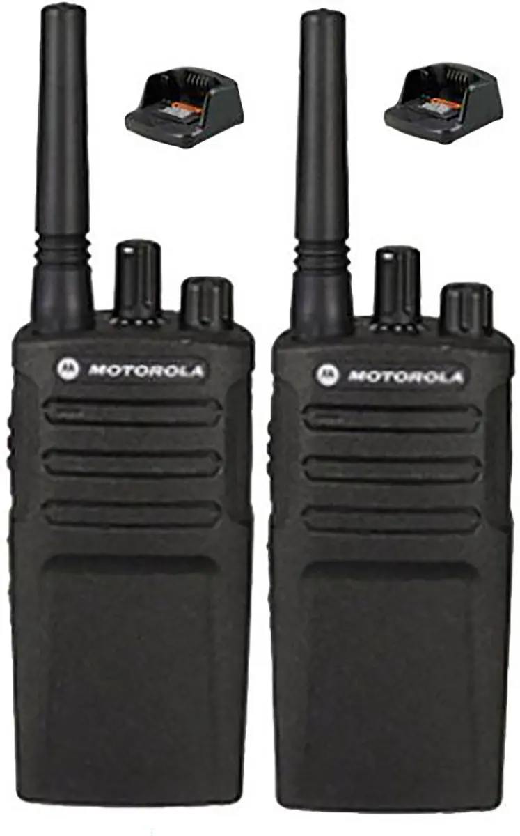Set van 2 Motorola XT420 UHF IP55 PMR446 Portofoon met laders