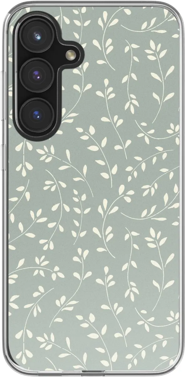 imoshion Samsung Galaxy S24 FE Hoesje Smoke Green Flowers