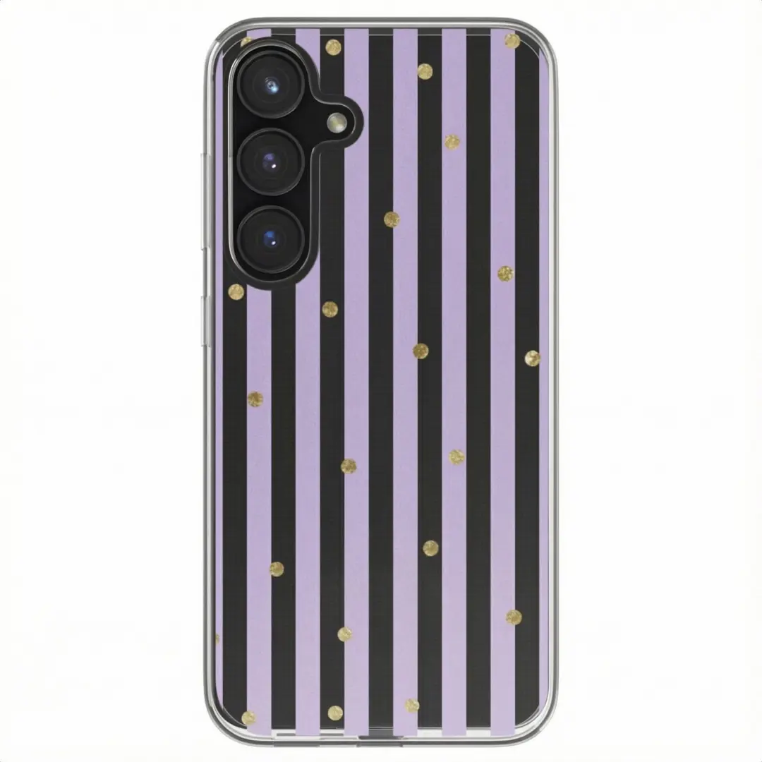 imoshion Design hoesje Samsung Galaxy S24 FE Sparkle Lines Lavender