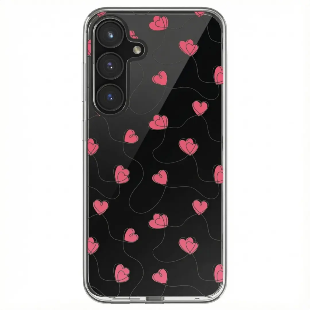 imoshion Design hoesje Samsung Galaxy S24 FE Dusty Rose Connected Hearts