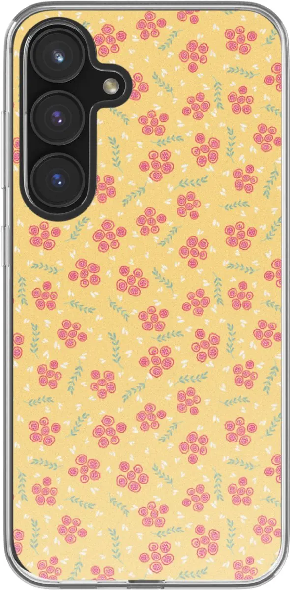 imoshion Hoesje Samsung Galaxy S24 FE Sunny Yellow Petite Flowers