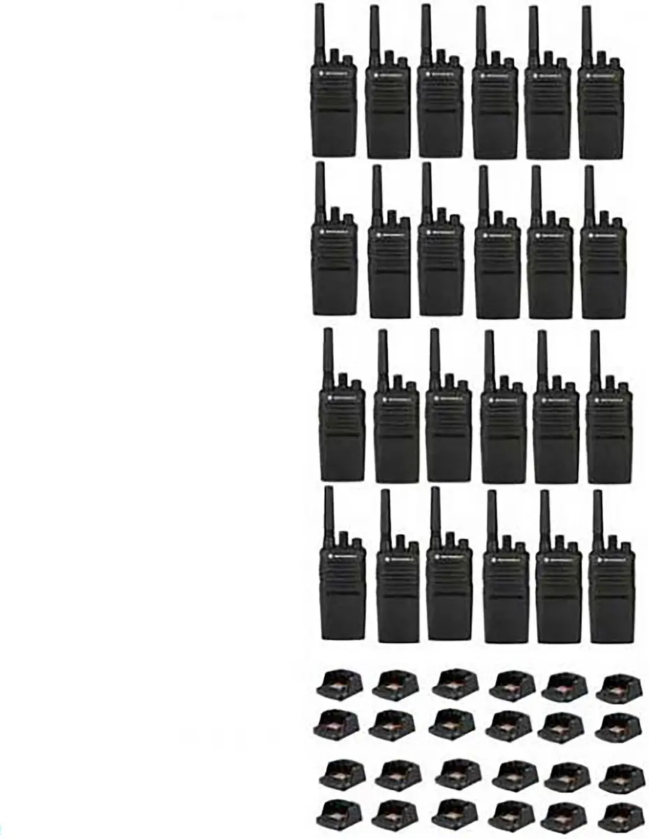 Set van 24 Motorola XT420 UHF IP55 PMR446 Portofoon met laders
