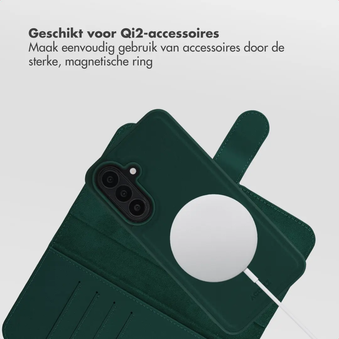 Accezz Edge Uitneembare Bookcase MagSafe voor Samsung Galaxy A27 - Groen - afbeelding 4 van 6