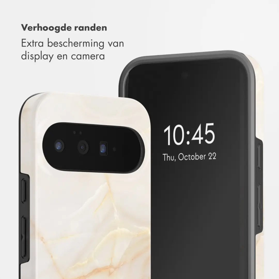 Selencia Vivid Backcover Google Pixel 11 Pro Golden Beige Marble - afbeelding 6 van 6