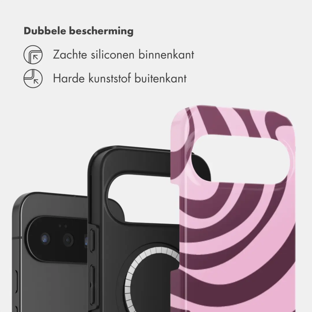 Selencia Wavy Swirl Pink Plum Hoesje Google Pixel 11 Pro MagSafe - afbeelding 2 van 6