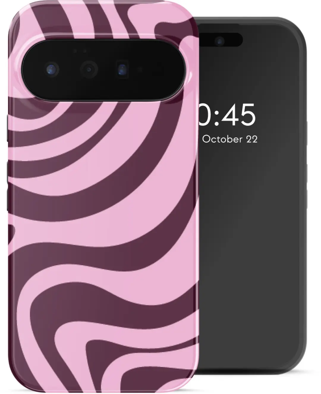 Selencia Wavy Swirl Pink Plum Hoesje Google Pixel 11 Pro MagSafe