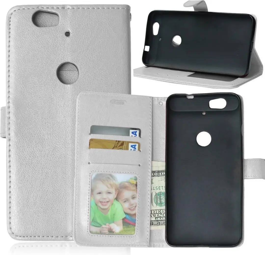 Cyclone wallet case hoesje Geschikt voor: Huawei Ascend P9 wit