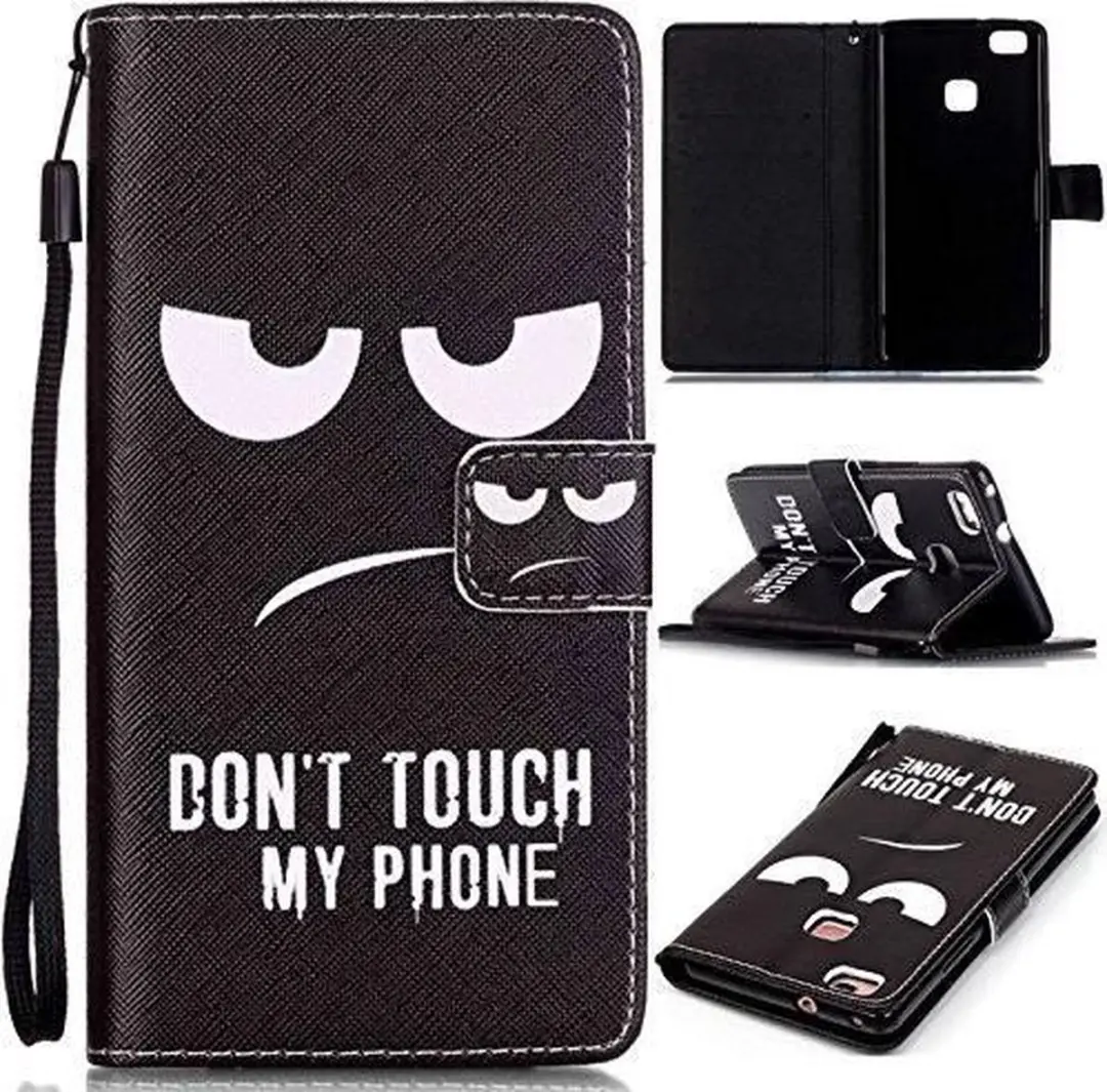 iCarer Dont touch my phone wallet case hoesje Geschikt voor: Huawei P9