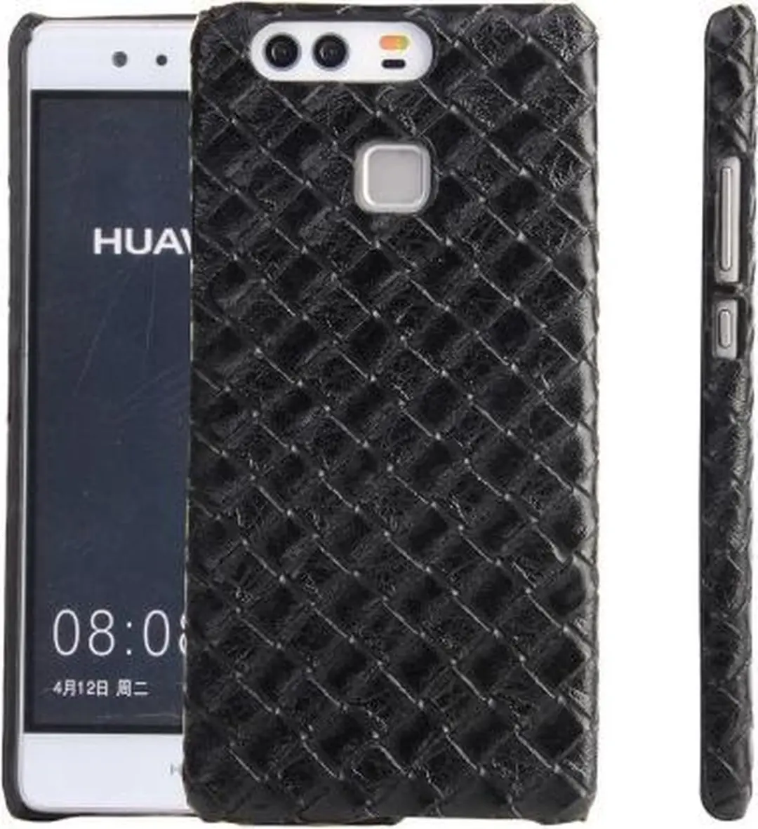 Telefoonhoesje Geschikt voor: Huawei P9 hoesje Woven Texture hoesje Back Hard ca