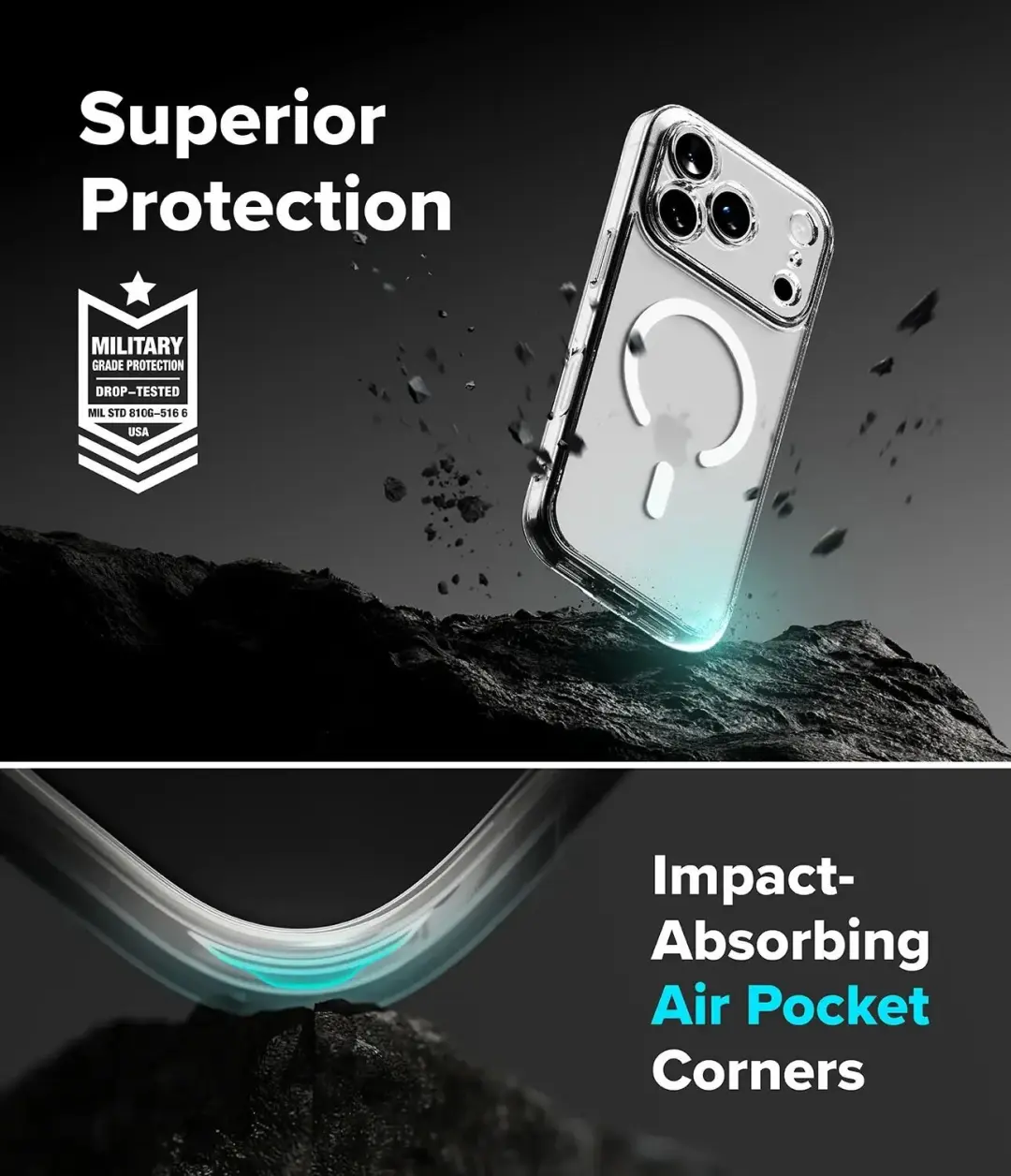 Ringke Fusion Magnetic iPhone 18 Pro Max hoesje - Matte Clear - afbeelding 4 van 6