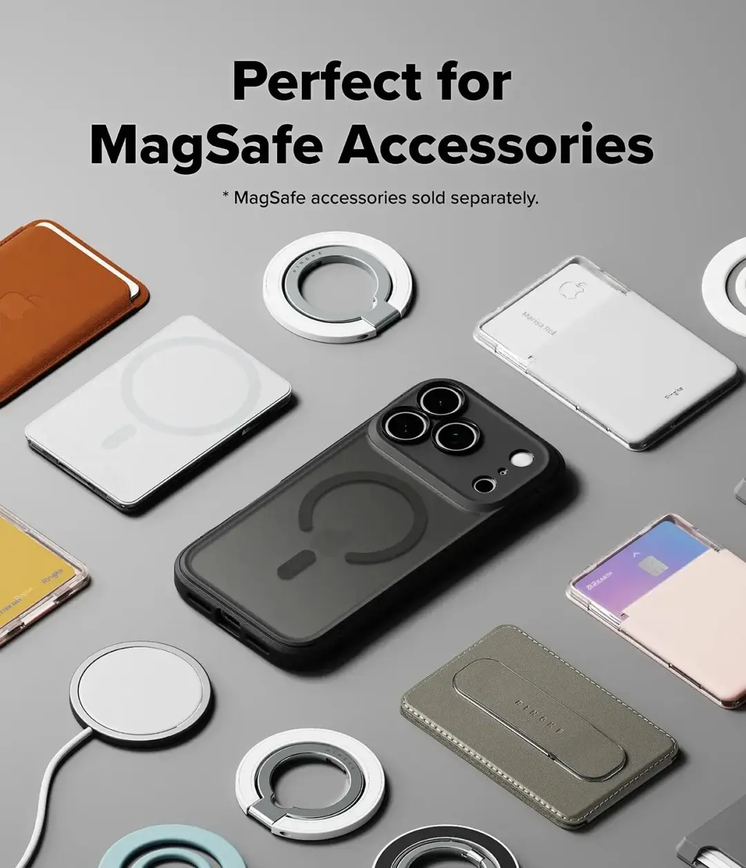 Ringke Fusion Bold Magnetic iPhone 18 Pro Max hoesje - Matte Zwart - afbeelding 4 van 6