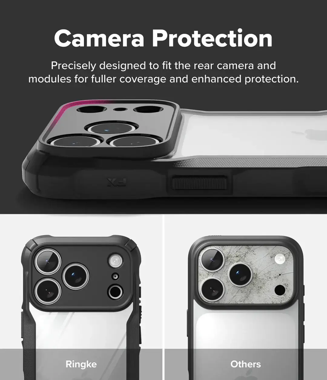 Ringke Fusion X Hoesje iPhone 18 Pro Max / 17 Pro Max Zwart - afbeelding 4 van 6