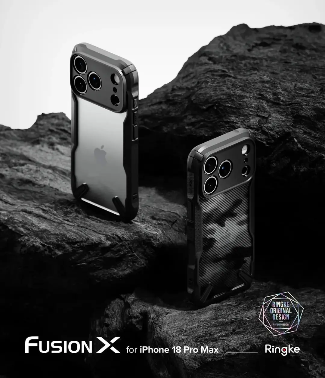 Ringke Fusion X Hoesje iPhone 18 Pro Max / 17 Pro Max Camo Zwart - afbeelding 6 van 6