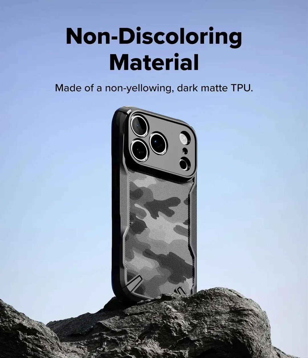 Ringke Fusion X Hoesje iPhone 18 Pro Max / 17 Pro Max Camo Zwart - afbeelding 5 van 6