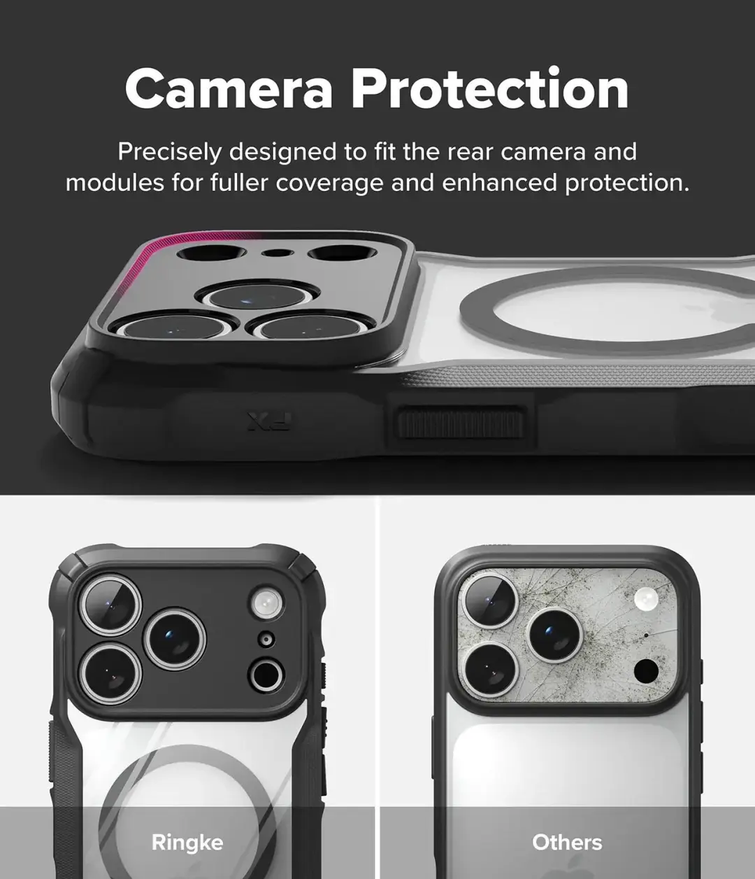 Ringke Fusion X Magnetic iPhone 18 Pro Max hoesje - Zwart - afbeelding 2 van 6
