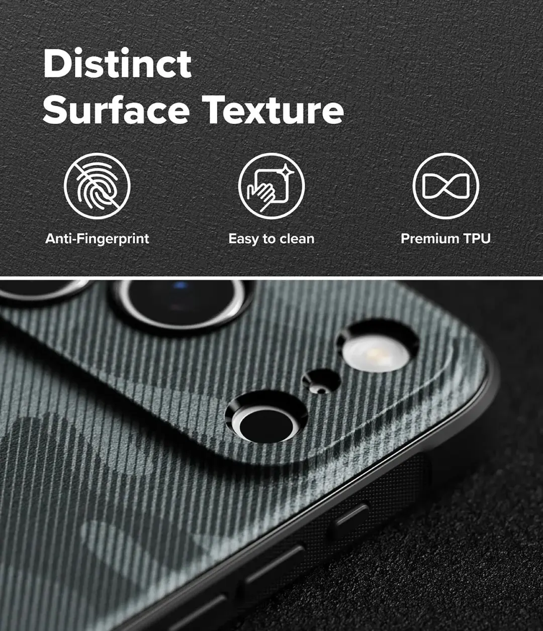 Ringke Onyx Magnetic Hoesje iPhone 18 Pro Max - Camo Zwart - afbeelding 6 van 6