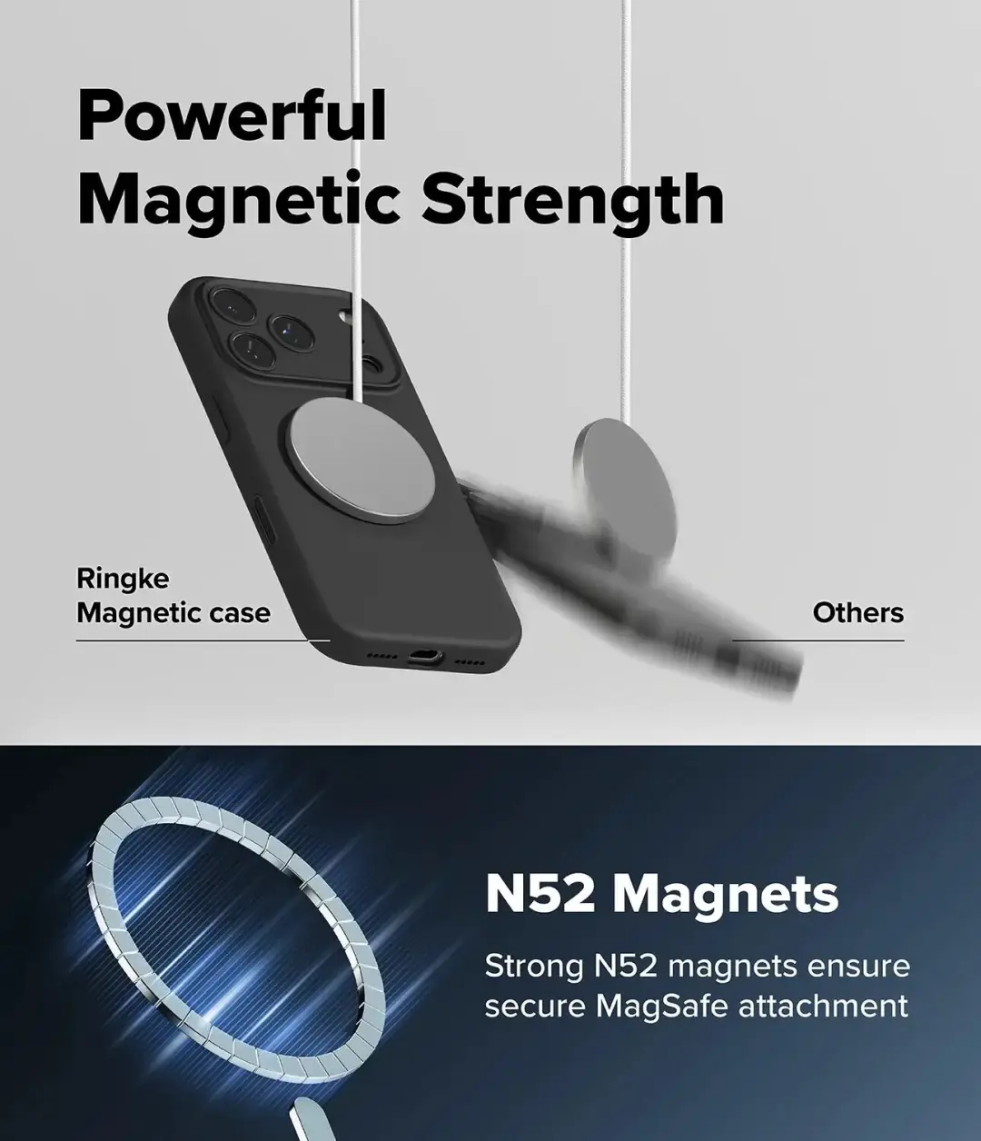 Ringke Siliconen MagSafe iPhone 18 Pro Max - Zwart - afbeelding 3 van 6