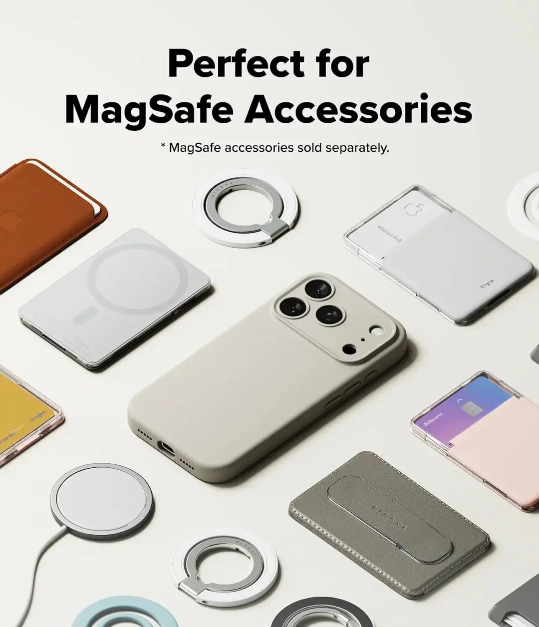 Ringke Siliconen MagSafe iPhone 18 Pro Max - Beige - afbeelding 6 van 6