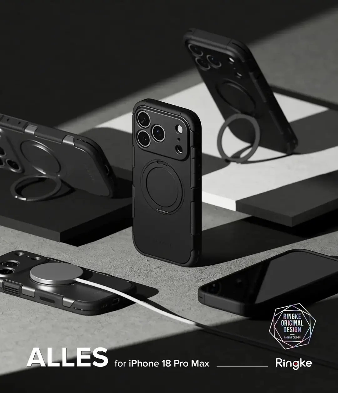 Ringke Alles iPhone 18 Pro Max hoesje grijs - afbeelding 2 van 6