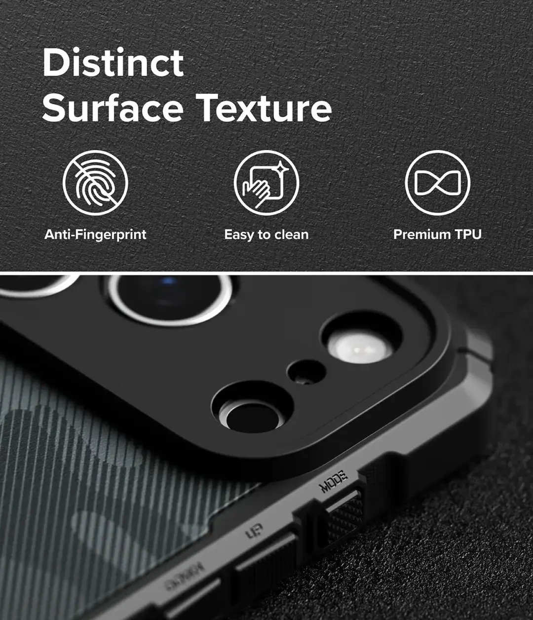 Ringke Rugged Gear Magnetic iPhone 18 Pro Max hoesje - Camo Zwart - afbeelding 3 van 6