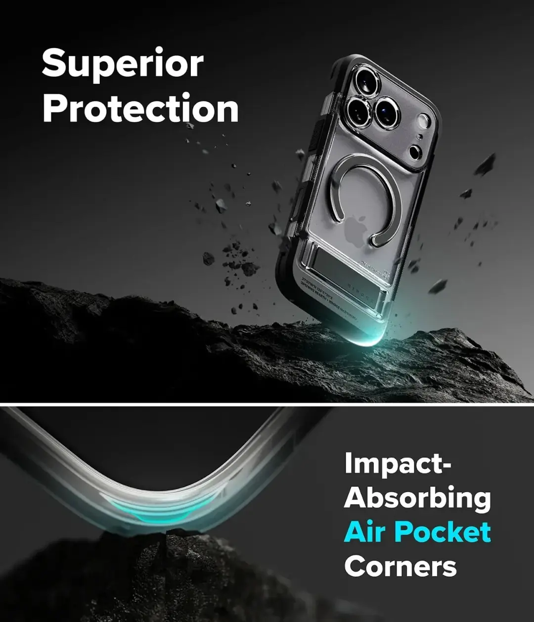 Ringke UX Magnetic Hoesje iPhone 18 Pro Max - Zwart - afbeelding 3 van 6