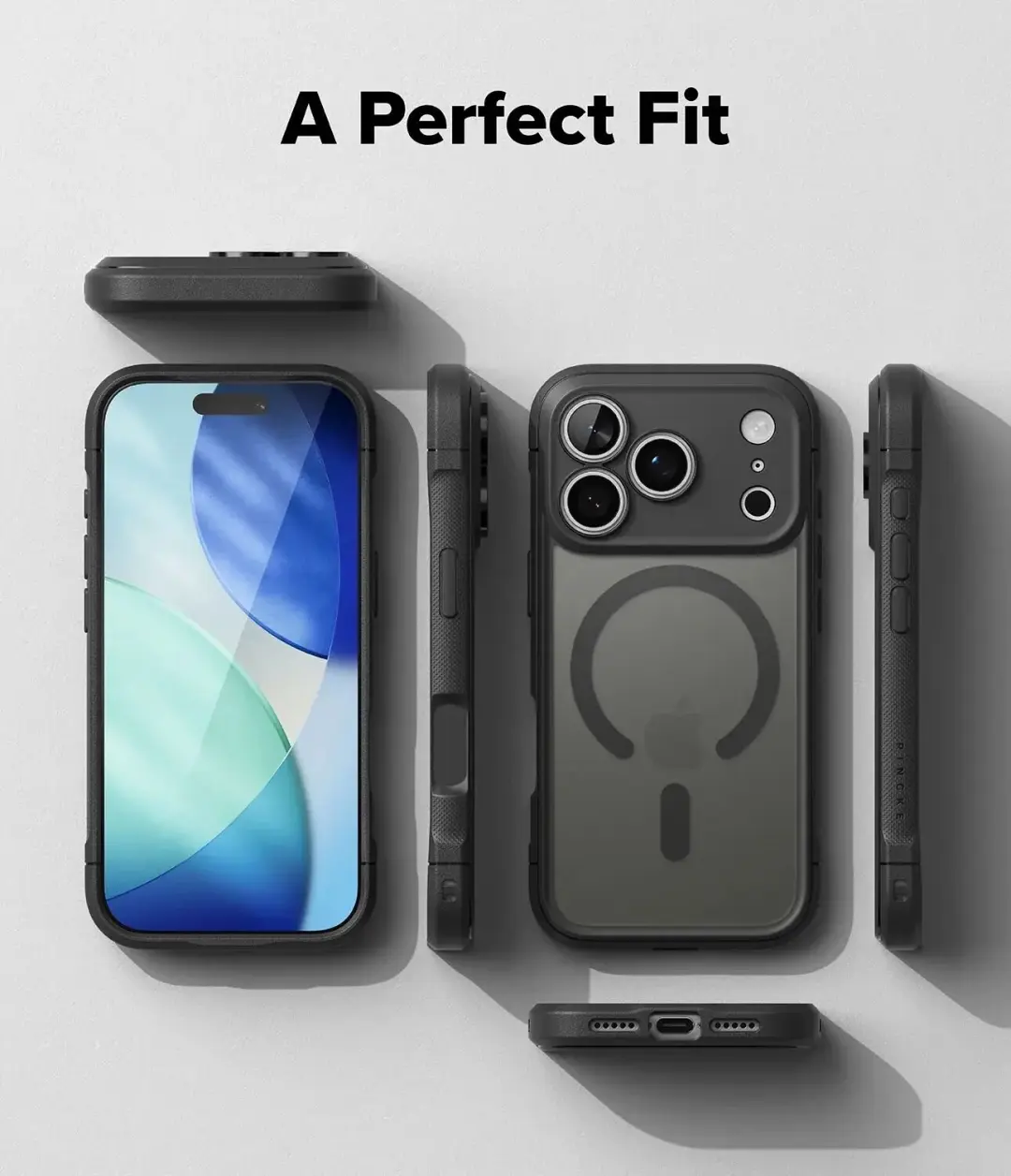 Ringke Fusion Bold Magnetic iPhone 18 Pro hoesje - Zwart - afbeelding 4 van 6