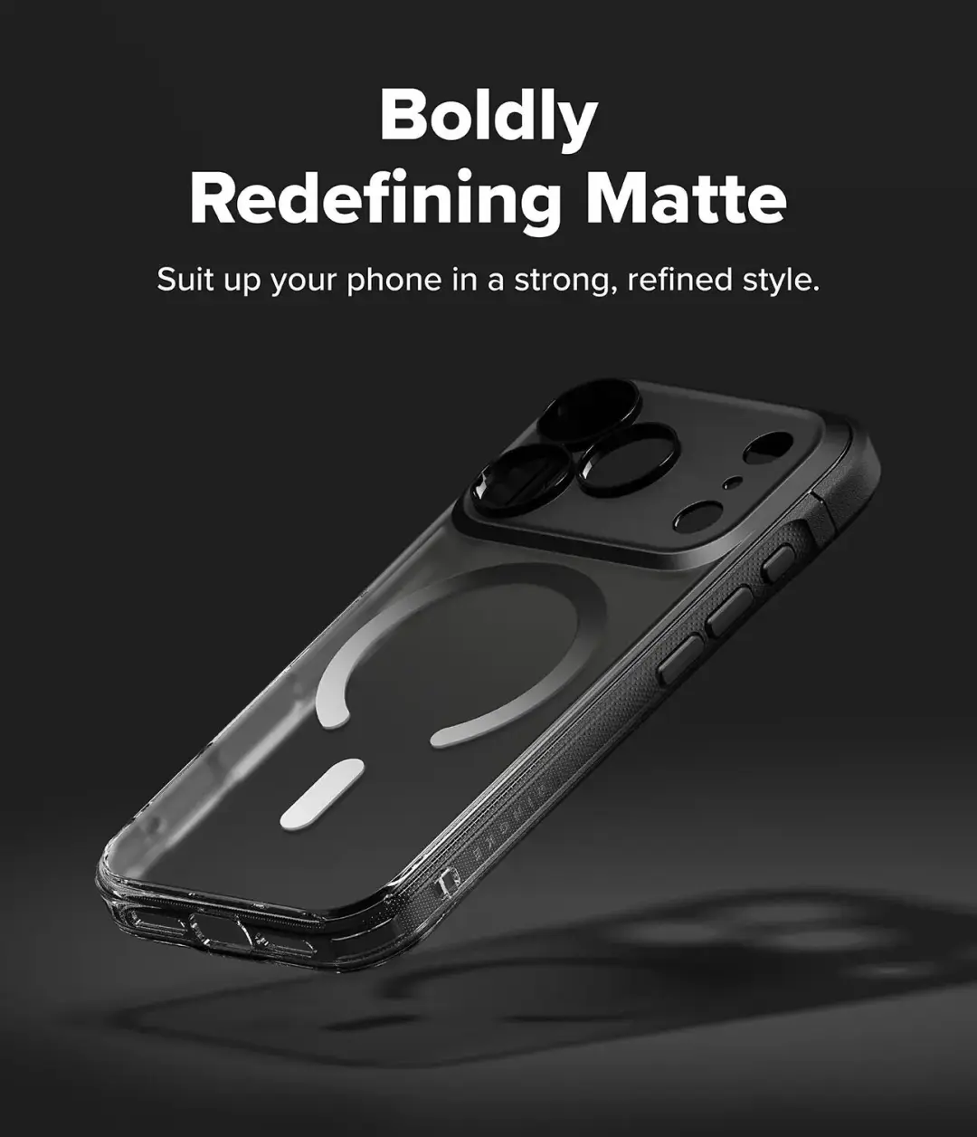 Ringke Fusion Bold Magnetic iPhone 18 Pro hoesje - Zwart - afbeelding 2 van 6