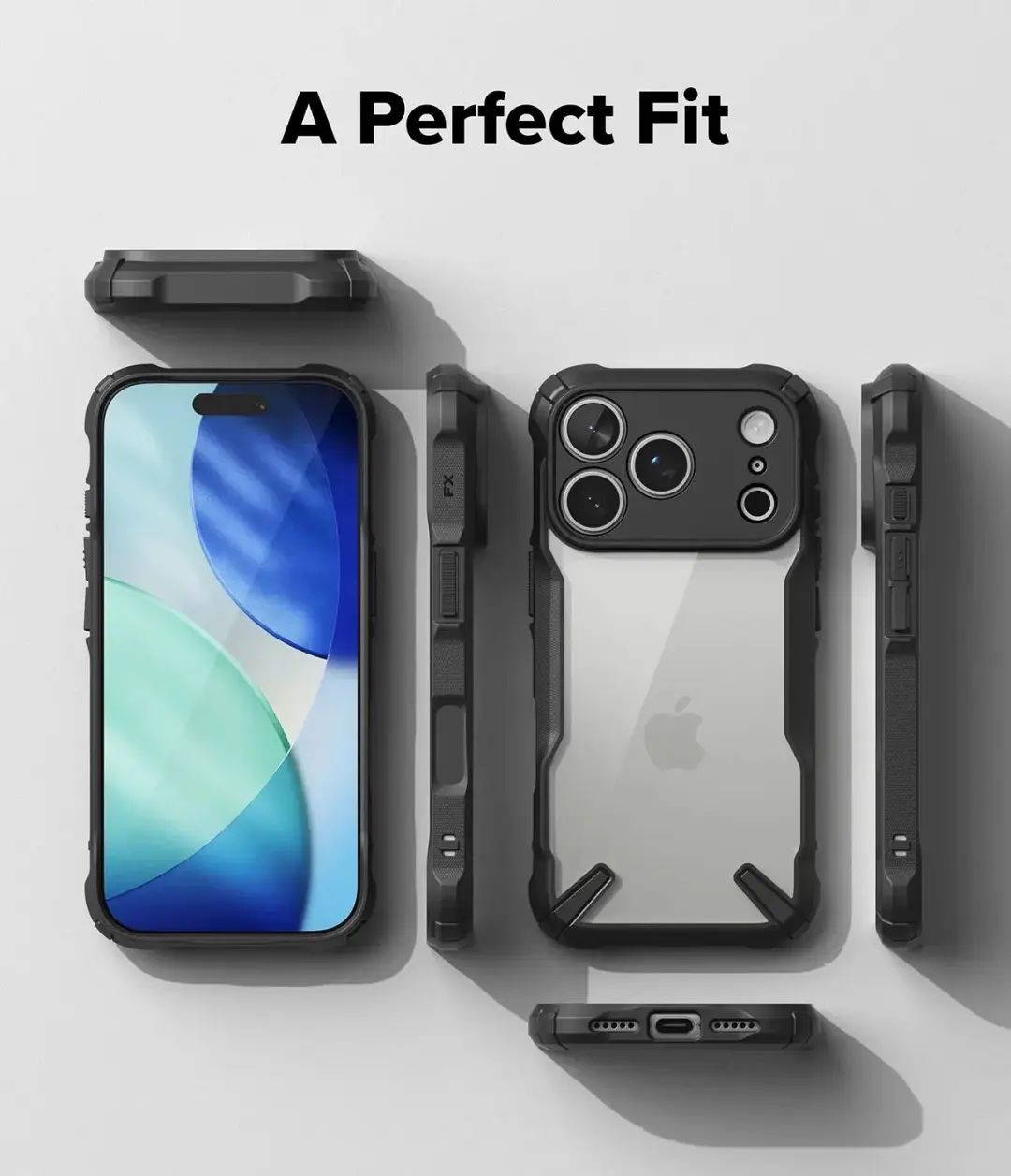 Ringke Fusion X Hoesje iPhone 18 Pro/17 Pro Zwart - afbeelding 2 van 6