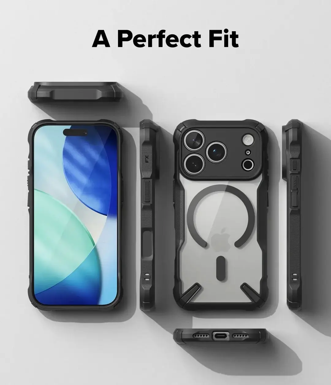 Ringke Fusion X Magnetic iPhone 18 Pro Hoesje - Zwart - afbeelding 6 van 6