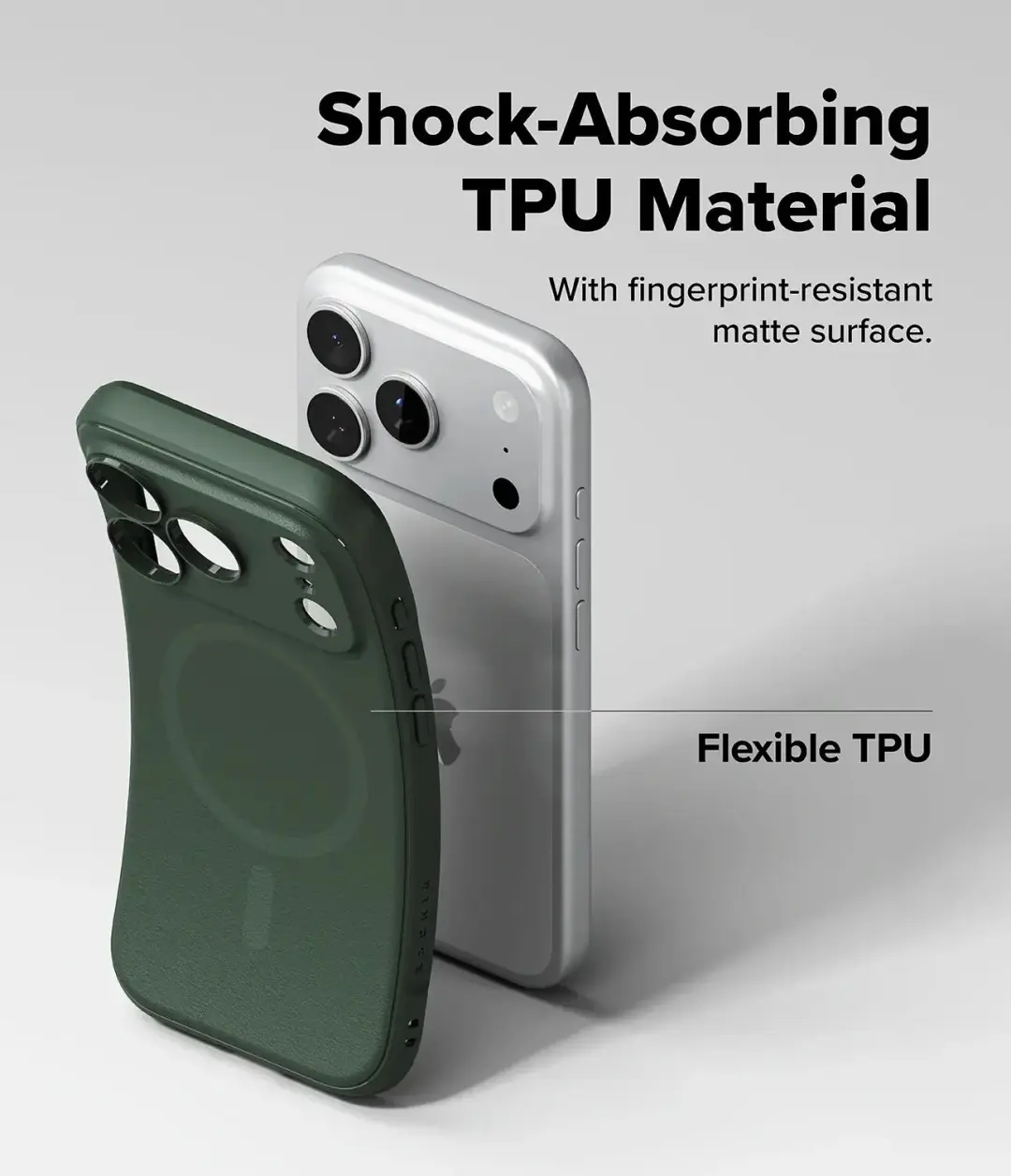 Ringke Onyx Magnetic Hoesje iPhone 18 Pro/17 Pro - Groen - afbeelding 2 van 6