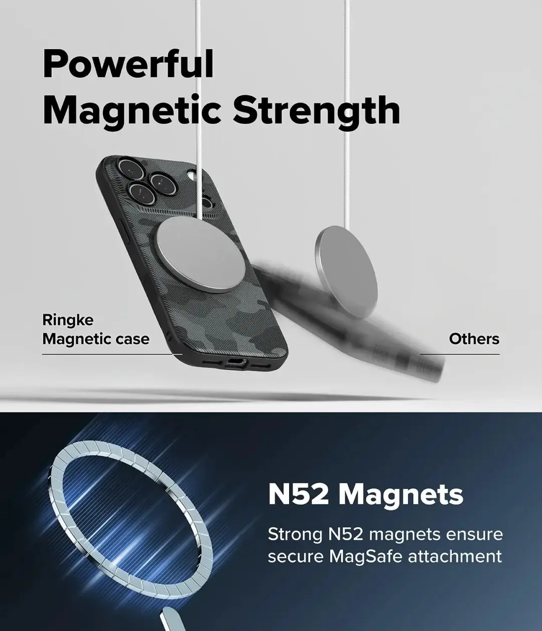 Ringke Onyx Magnetic Hoesje iPhone 18 Pro/17 Pro - Zwart - afbeelding 4 van 6