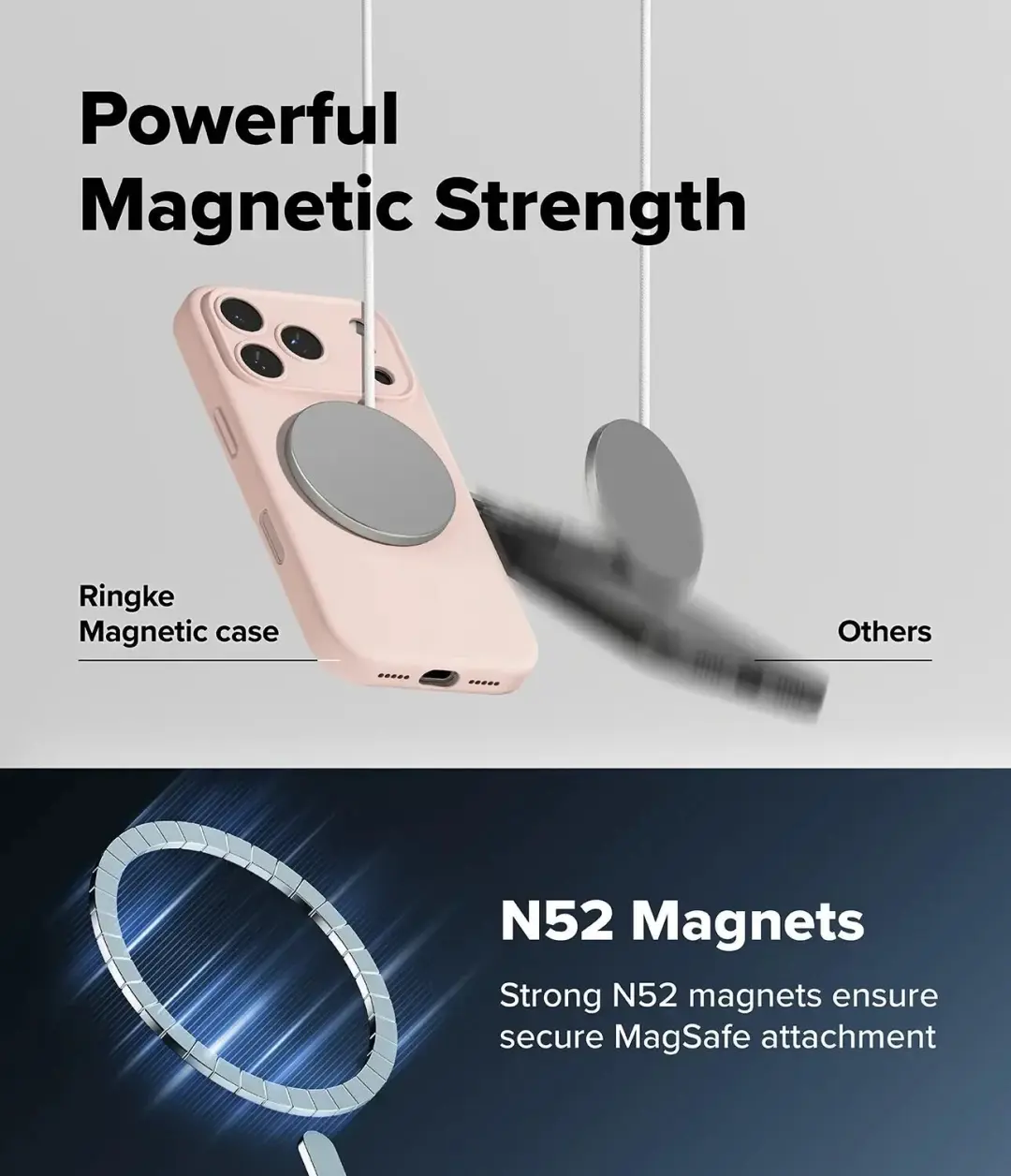 Ringke Siliconen MagSafe iPhone 18 Pro - Roze - afbeelding 5 van 6